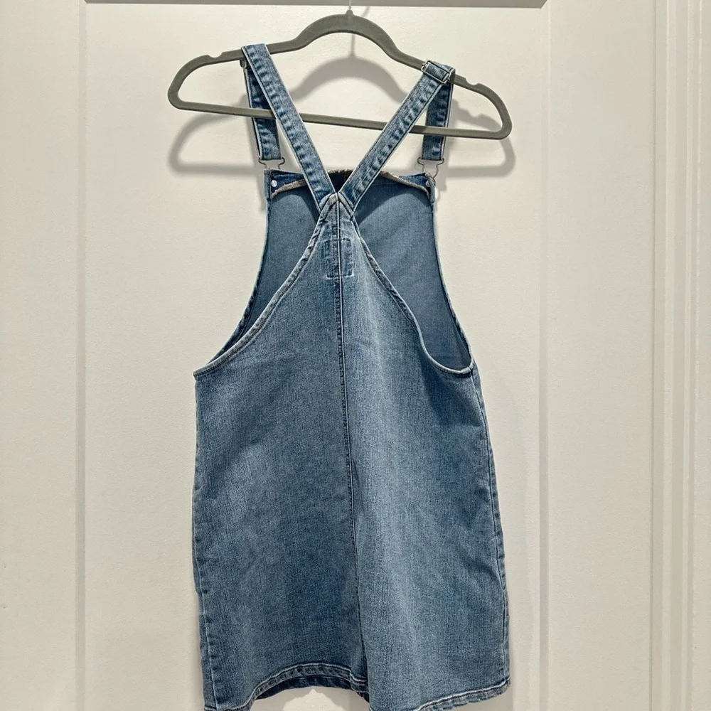 Vintage Y2K Denim Jumper Dress Size Small